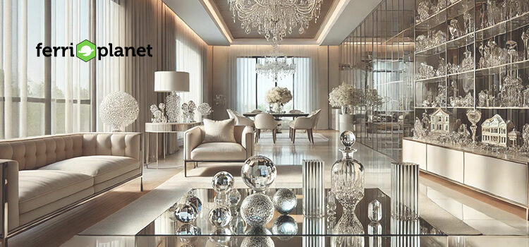 Habitación con accesorios de cristal